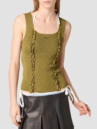 Miu Miu Women's Cashmere and Silk Top | Thumbnail 3