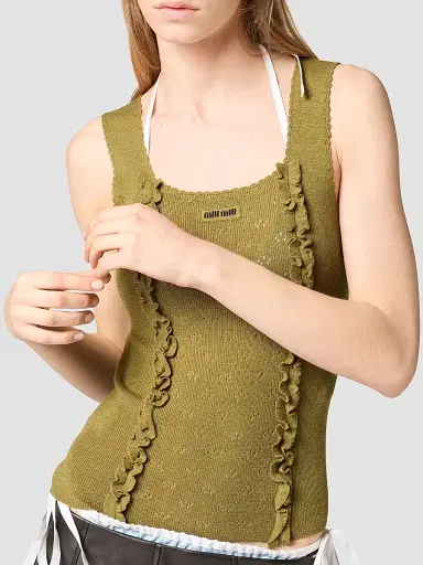 Miu Miu Women's Cashmere and Silk Top | Thumbnail 4