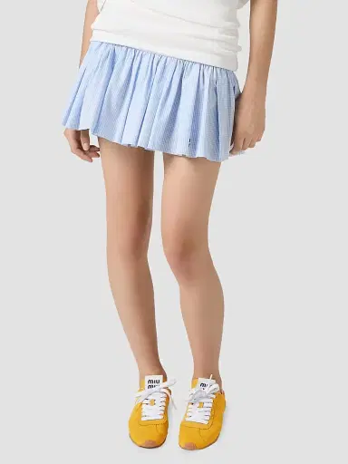 Miu Miu Women's Plume Suede Sneakers - Yellow | Thumbnail 4