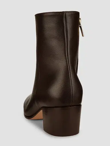 Gianvito Rossi Women's Spencer 45MM Leather Booties - Dark Brown - Size 12 | Thumbnail 3 Gianvito Rossi Women's Spencer 45MM Leather Booties - Dark Brown - Size 12 | Thumbnail 3