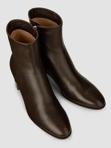 Gianvito Rossi Women's Spencer 45MM Leather Booties - Dark Brown - Size 12 | Thumbnail 4 Gianvito Rossi Women's Spencer 45MM Leather Booties - Dark Brown - Size 12 | Thumbnail 4