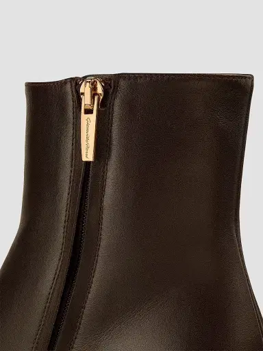 Gianvito Rossi Women's Spencer 45MM Leather Booties - Dark Brown - Size 12 | Thumbnail 5 Gianvito Rossi Women's Spencer 45MM Leather Booties - Dark Brown - Size 12 | Thumbnail 5