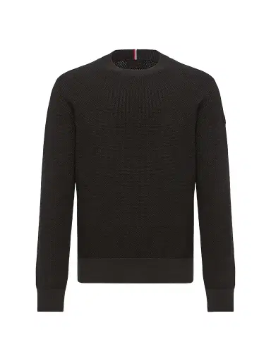 Moncler Men's Sweater in Cotton - Black - Size XXL | Thumbnail 1 Moncler Men's Sweater in Cotton - Black - Size XXL | Thumbnail 1