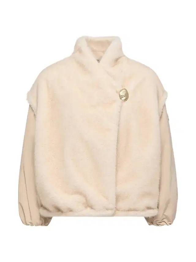Moncler Women's Chardonneret 2-in-1 Reversible Puffer Jacket in Teddy - White