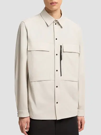 Moncler Men's Zip-Up Shacket - White Ivory - Size XL | Thumbnail 2