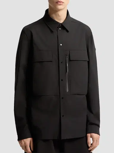 Moncler Men's Zip-Up Shacket - Black | Thumbnail 2