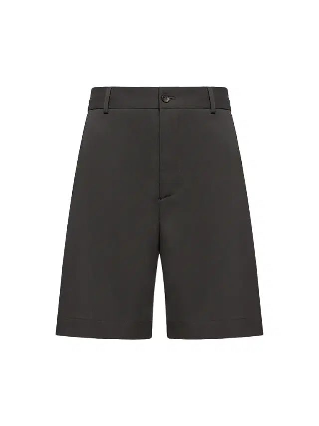 Moncler Men's Shorts in Wool Blend Gabardine - Black