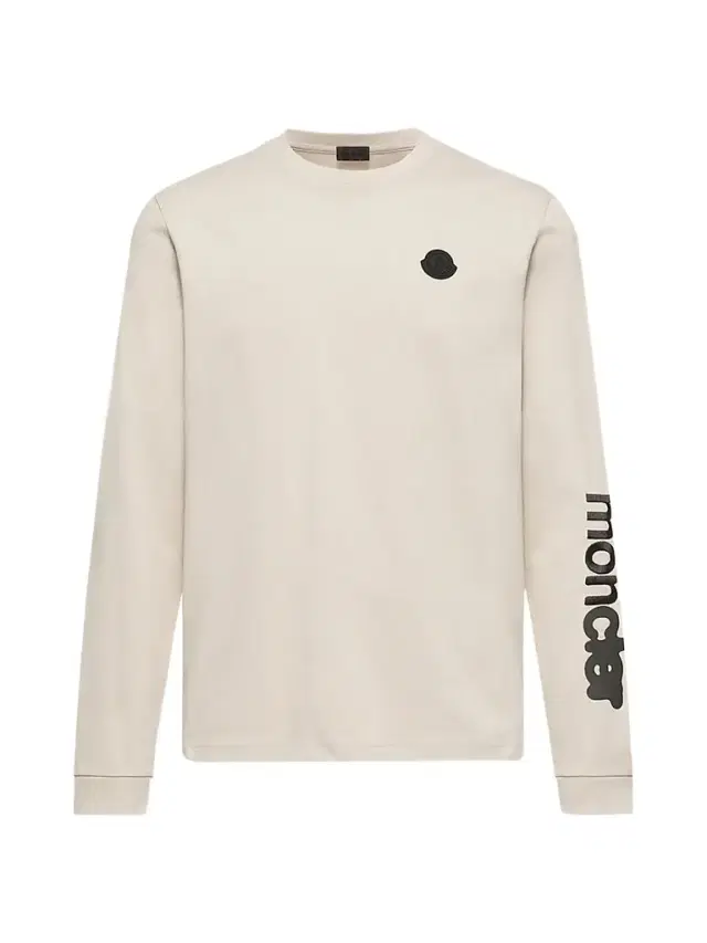 Moncler Men's Long Sleeve Crewneck T-Shirt in Cotton Jersey - White