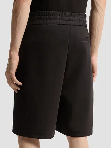Moncler Men's Shorts in Interlock Cotton Blend - Black | Thumbnail 3 Moncler Men's Shorts in Interlock Cotton Blend - Black | Thumbnail 3
