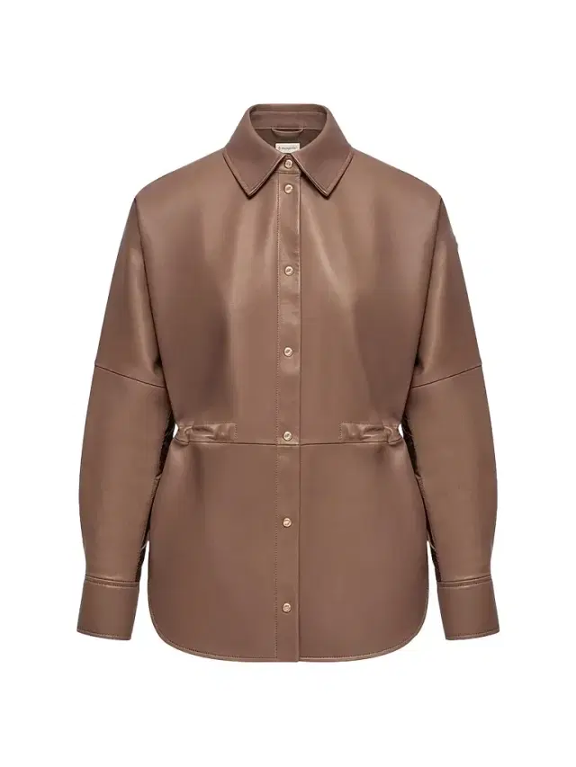 Women's Shacket in Leather - Brown