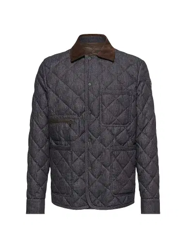 Moncler Men's Kryen Puffer Shacket in Denim - Dark Blue - Size XXL | Thumbnail 1
