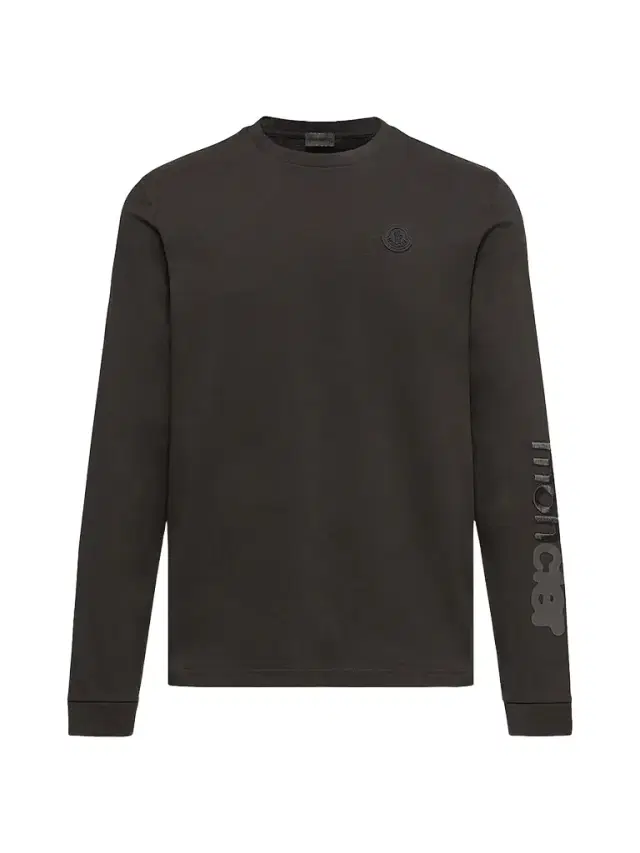 Moncler Men's Long Sleeve Crewneck T-Shirt in Cotton Jersey - Black