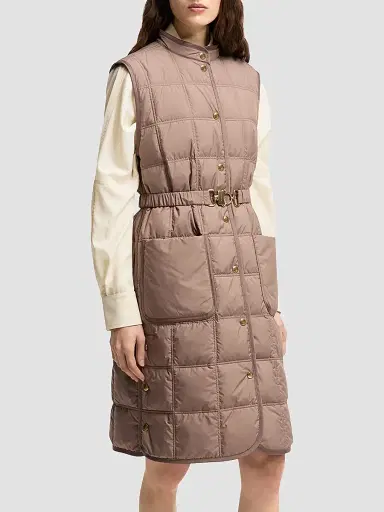Moncler Women's Cygnette Long Puffer Vest - Brown - Size Large | Thumbnail 2 Moncler Women's Cygnette Long Puffer Vest - Brown - Size Large | Thumbnail 2