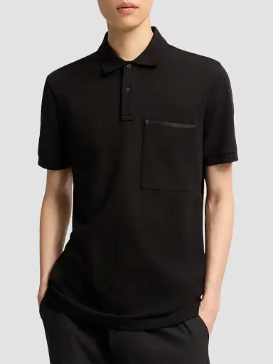 Moncler Men's Polo Shirt in Cotton Piquet - Black - Size Medium | Thumbnail 2 Moncler Men's Polo Shirt in Cotton Piquet - Black - Size Medium | Thumbnail 2