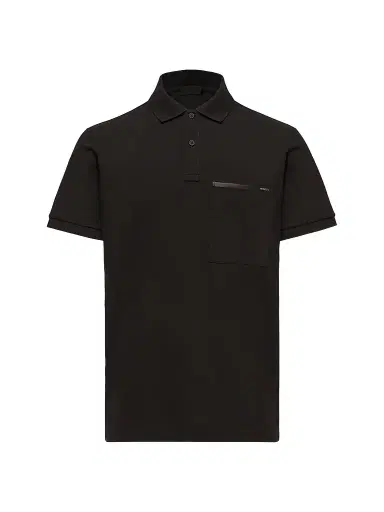 Moncler Men's Polo Shirt in Cotton Piquet - Black - Size Medium | Thumbnail 1 Moncler Men's Polo Shirt in Cotton Piquet - Black - Size Medium | Thumbnail 1