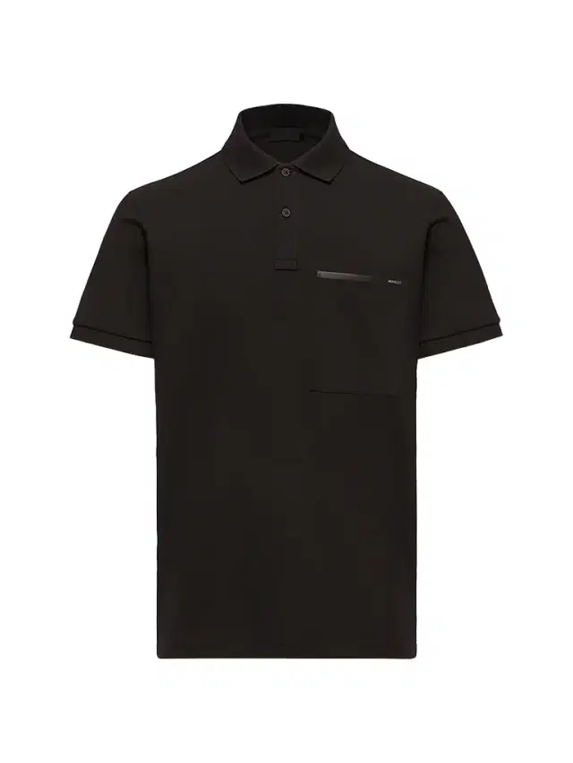 Moncler Men's Polo Shirt in Cotton Piquet - Black