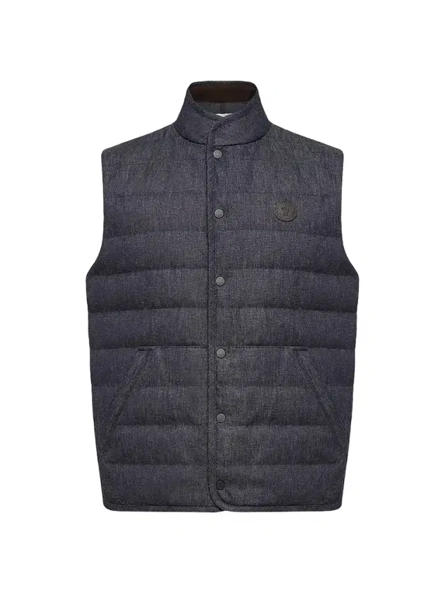Moncler Men's Liorane Puffer Vest in Denim - Dark Blue