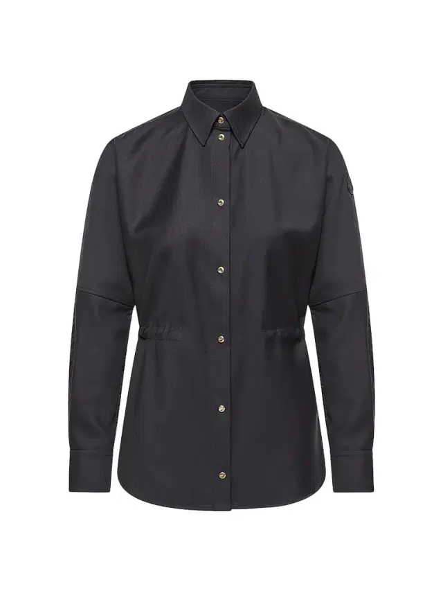 Women's Shacket in Wool - Dark Blue