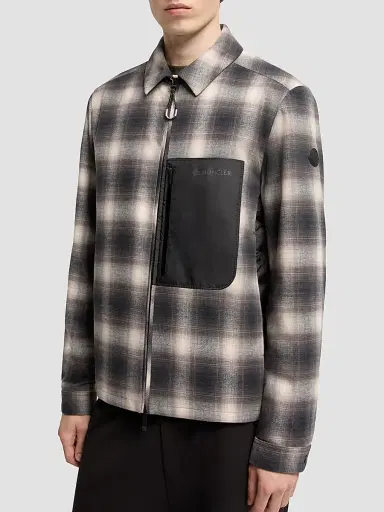 Moncler Men's Cornisello Puffer Shacket in Cotton - Black White - Size XXL | Thumbnail 2 Moncler Men's Cornisello Puffer Shacket in Cotton - Black White - Size XXL | Thumbnail 2
