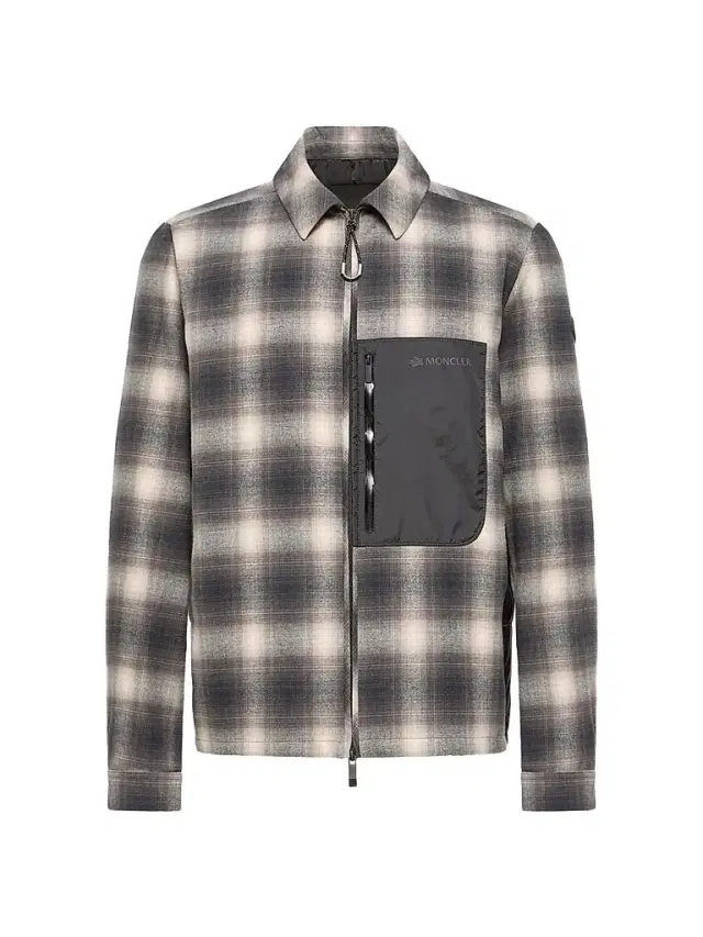 Moncler Men's Cornisello Puffer Shacket in Cotton - Black White