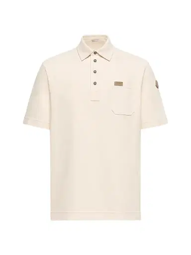 Moncler Men's Polo Shirt in Cotton - Ivory - Size XXL | Thumbnail 1