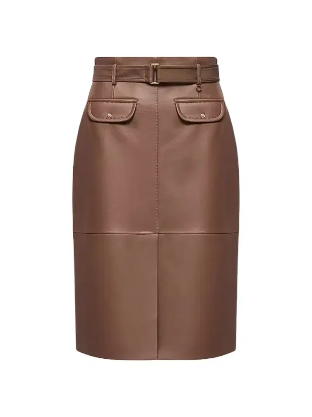 Moncler Women's Skirt in Leather - Brown