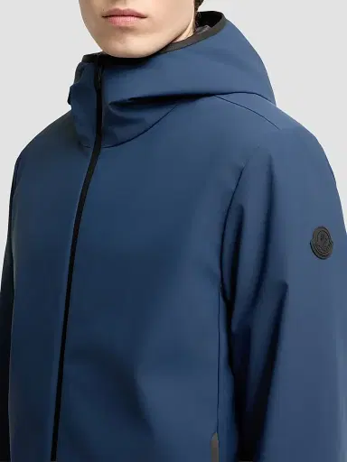 Moncler Men's Ciampolin Puffer Jacket with Hood - Navy Blue - Size XXL | Thumbnail 4
