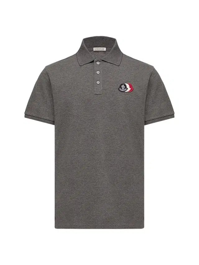 Moncler Men's Polo Shirt in Cotton Piquet - Dark Gray