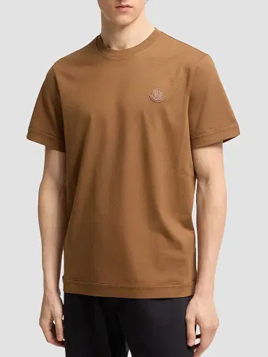 Moncler Men's Crewneck T-Shirt in Cotton - Brown - Size XXXL | Thumbnail 2