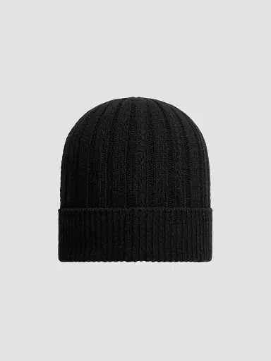 Moncler Women's Beanie in Wool - Black | Thumbnail 2