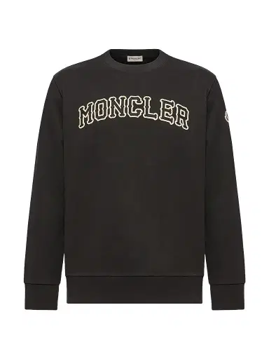 Moncler Men's Sweatshirt in Cotton - Black - Size XXXL | Thumbnail 1 Moncler Men's Sweatshirt in Cotton - Black - Size XXXL | Thumbnail 1