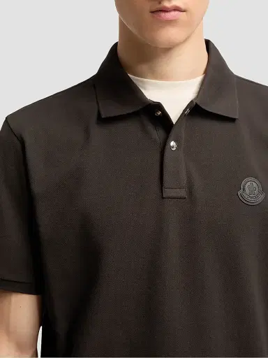 Moncler Men's Polo Shirt in Cotton Piquet | Thumbnail 4 Moncler Men's Polo Shirt in Cotton Piquet | Thumbnail 4
