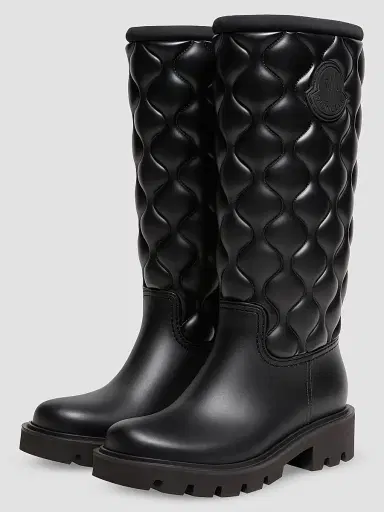 Moncler Women's Kickstream High Rain Boots - Black - Size 11 | Thumbnail 2