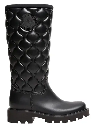 Moncler Women's Kickstream High Rain Boots - Black - Size 11 | Thumbnail 1