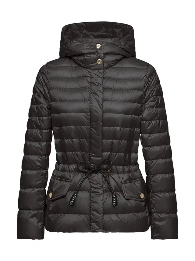 Moncler Women's Raies Puffer Coat with Hood - Black