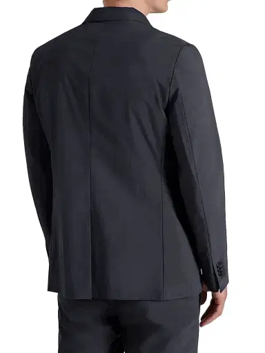 Slowear Men's Canvas Single-Breasted Blazer - Dark Blue | Thumbnail 3