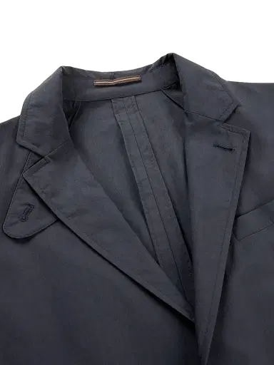 Slowear Men's Canvas Single-Breasted Blazer - Dark Blue | Thumbnail 5