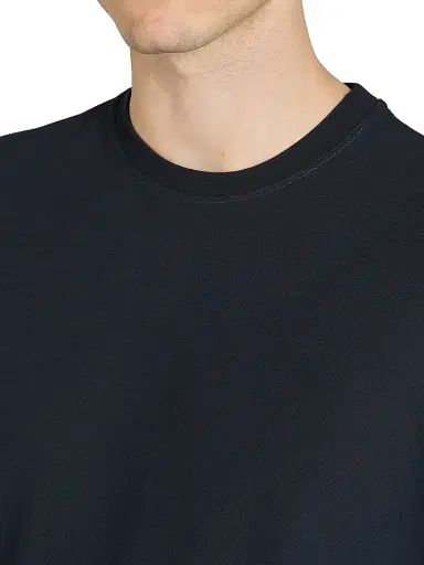Slowear Men's Ice Long-Sleeve Cotton Crewneck T-Shirt - Dark Blue - Size 48 | Thumbnail 4