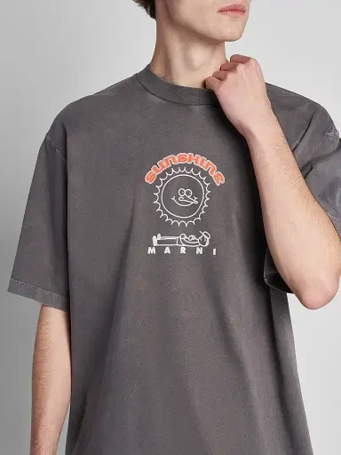 Marni Men's Sunshine Relaxed-Fit Crewneck T-Shirt - Truffle - Size 44 | Thumbnail 5 Marni Men's Sunshine Relaxed-Fit Crewneck T-Shirt - Truffle - Size 44 | Thumbnail 5