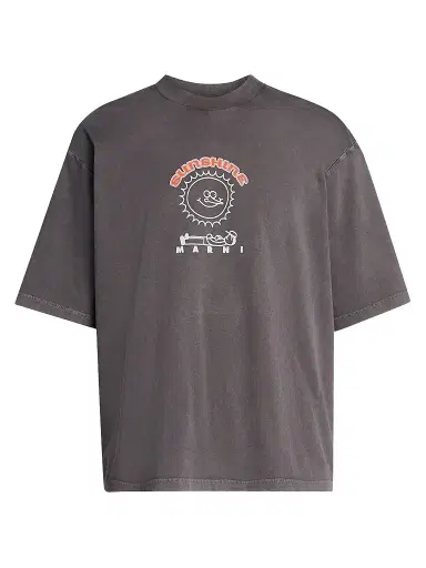 Marni Men's Sunshine Relaxed-Fit Crewneck T-Shirt - Truffle - Size 44 | Thumbnail 1 Marni Men's Sunshine Relaxed-Fit Crewneck T-Shirt - Truffle - Size 44 | Thumbnail 1
