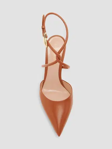 Gianvito Rossi Women's 85MM Ankle Wrap Leather Pumps | Thumbnail 4