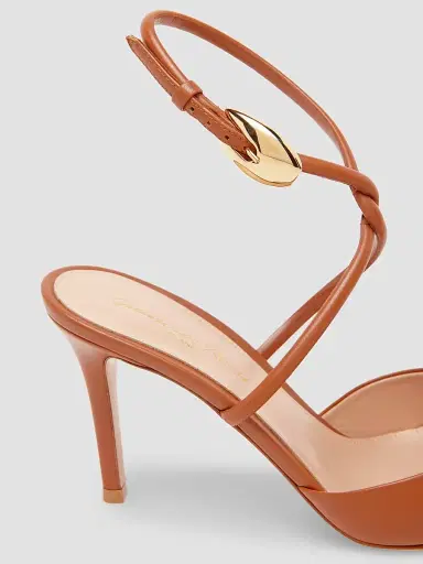 Gianvito Rossi Women's 85MM Ankle Wrap Leather Pumps | Thumbnail 5
