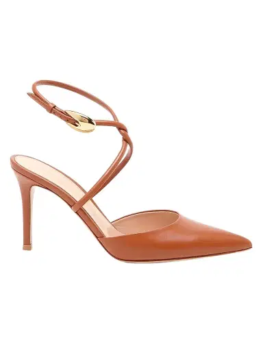 Gianvito Rossi Women's 85MM Ankle Wrap Leather Pumps | Thumbnail 1