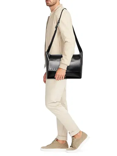 Marni Men's The New Logo Messenger Bag - Black | Thumbnail 2