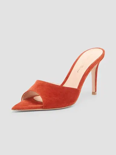 Gianvito Rossi Women's Elle 85MM Suede Mules | Thumbnail 2 Gianvito Rossi Women's Elle 85MM Suede Mules | Thumbnail 2