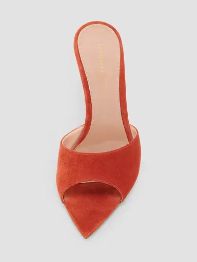 Gianvito Rossi Women's Elle 85MM Suede Mules | Thumbnail 4 Gianvito Rossi Women's Elle 85MM Suede Mules | Thumbnail 4
