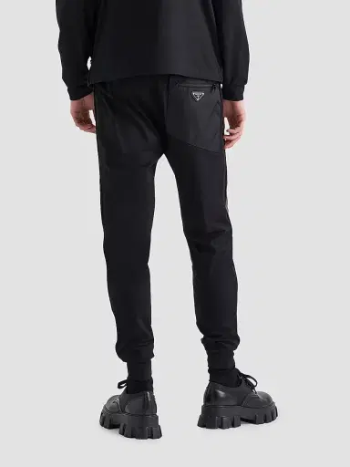 Prada Men's Technical Cotton and Re-Nylon Pants - Black - Size XXL | Thumbnail 4
