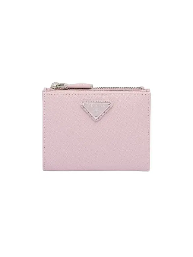 Prada Women's  Saffiano Leather Wallet - Pink Silver