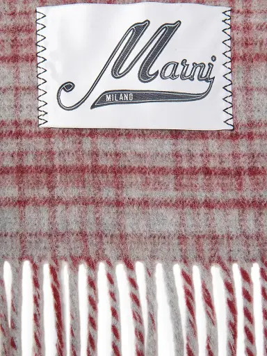 Marni Men's Fringed Wool-Blend Scarf | Thumbnail 2