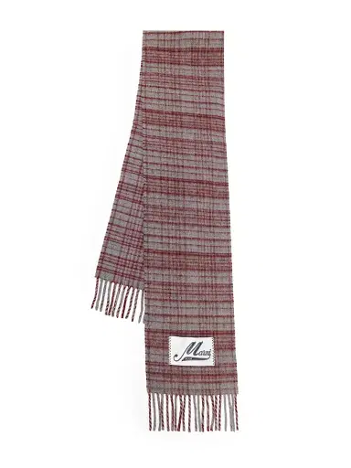 Marni Men's Fringed Wool-Blend Scarf | Thumbnail 1
